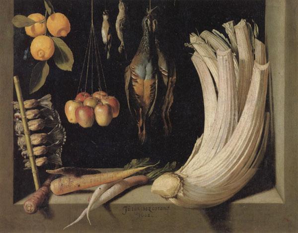 Juan Sanchez-Cotan Still Life with Game,Vegetables,and Fruit oil painting picture